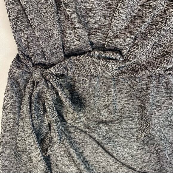 Athleta Women’s Faux Wrap Dress Outdoor Active Athleisure Pockets Large Silver - Picture 3 of 9